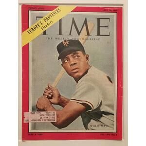 Time Magazine ~ July 26, 1954 Willie Mays Giants Rookie Year RARE